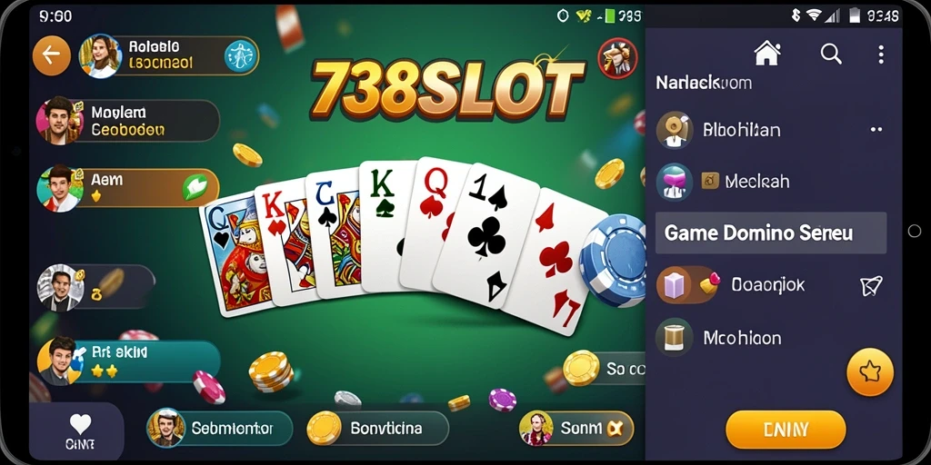 Screenshot gameplay seru dari 738SLOT yang menampilkan aksi domino.