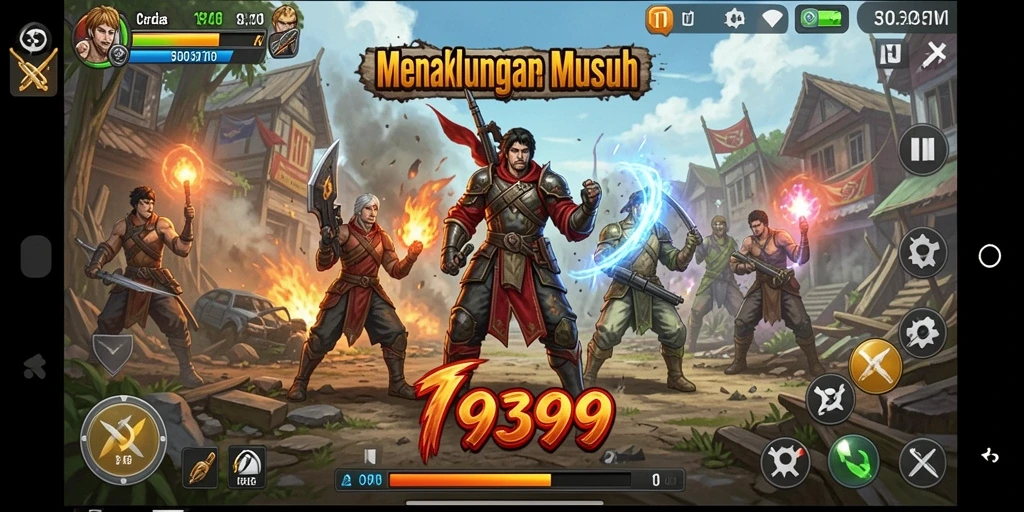 Tampilan gameplay <strong>9399</strong> yang menegangkan dan strategis.