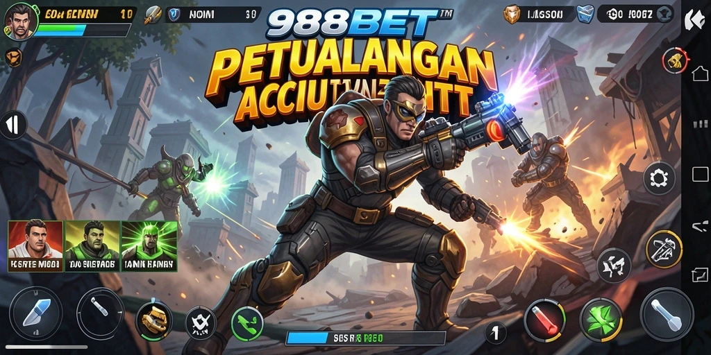 Tampilan aksi mendebarkan dalam 988BET saat karakter bertarung.