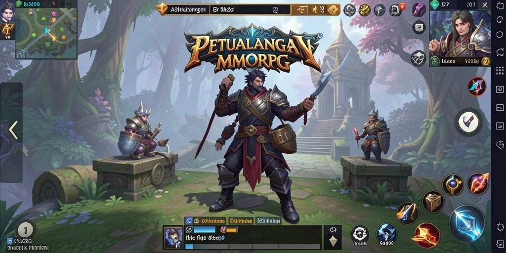 Gameplay seru dalam dunia ASIA200 yang penuh petualangan MMORPG.