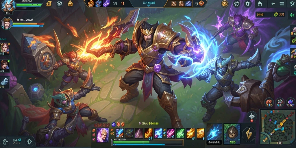 Screenshot menampilkan aksi seru dalam gameplay MOBA di EMPIRE88.