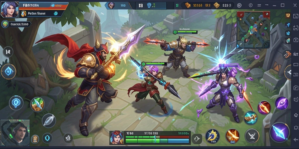 Tampilan gameplay seru dari FB168 dalam pertarungan tim.