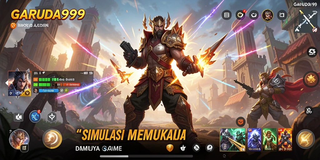 Tangkapan layar dari gameplay GARUDA999 yang menampilkan simulasi mendalam.