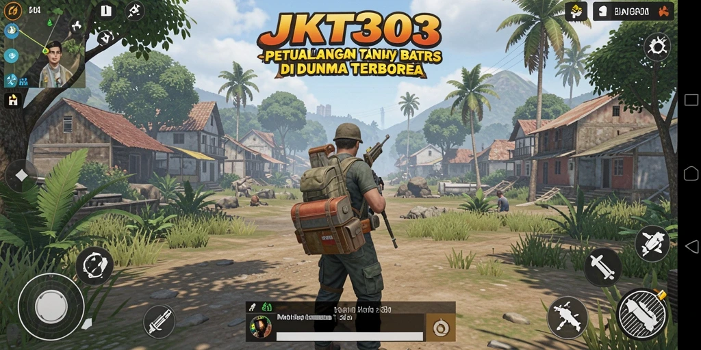Screenshot gameplay JKT303 menampilkan dunia terbuka yang luas dan interaktif.