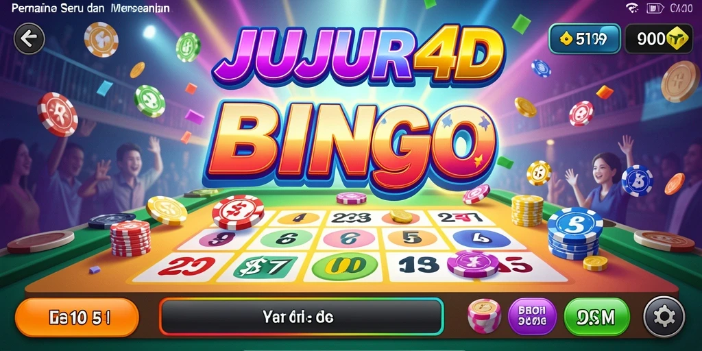 Screenshot JUJUR4D menunjukkan gameplay Bingo yang seru dan interaktif.