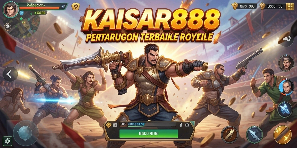 Gameplay seru KAISAR888 di medan pertempuran Battle Royale.