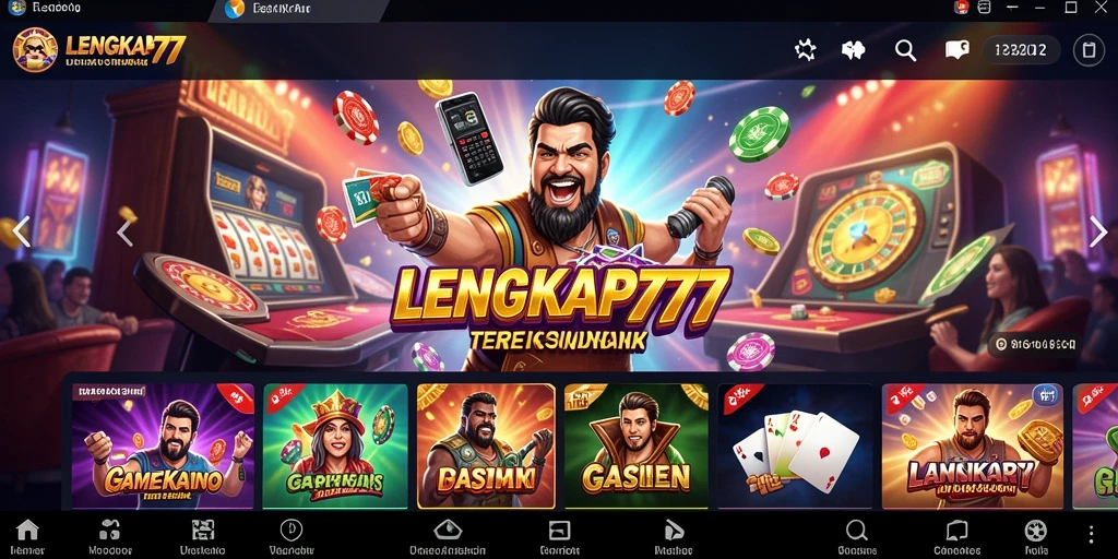 Screenshot gameplay LENGKAP777 yang menampilkan suasana Kasino yang menarik.