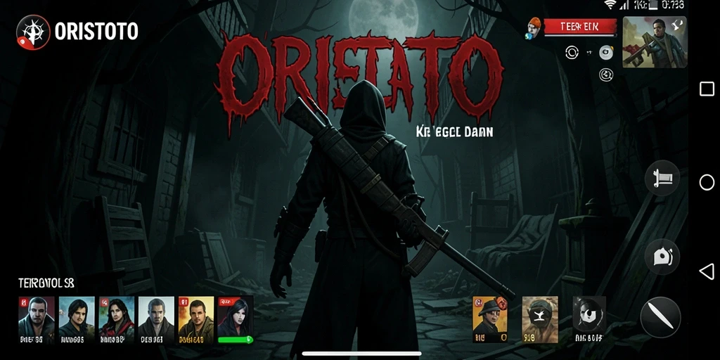 Screenshot gameplay ORISTOTO yang menampilkan suasana mencekam dan penuh ketegangan.