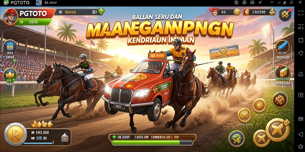 Tampilan seru saat balapan di PGTOTO dengan kendaraan bertenaga.