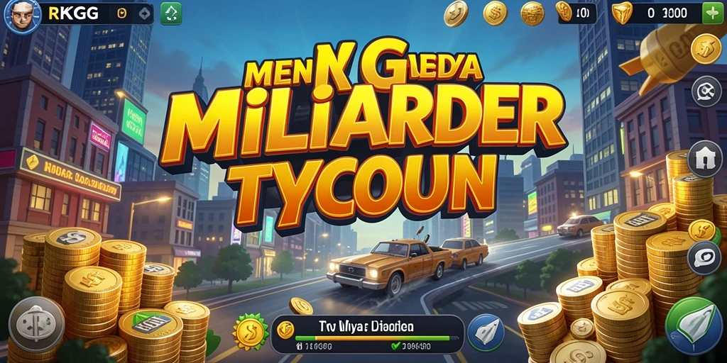 Tangkapan layar utama RKGG menampilkan serunya gameplay Tycoon.