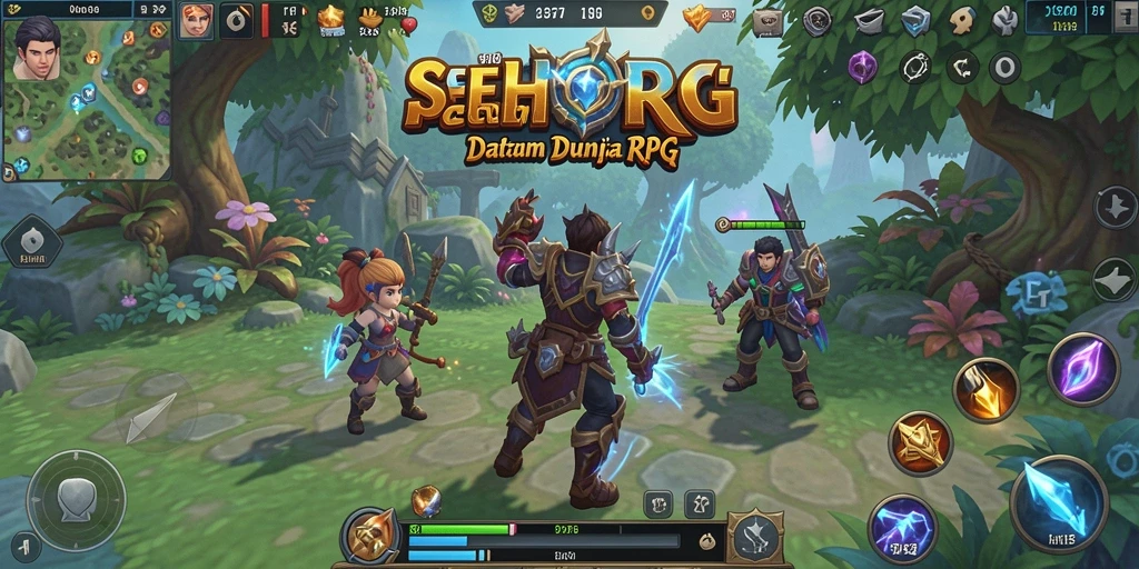 Tampilkan gambar menarik dari gameplay <strong>SEHOKI</strong> dengan aksi petualangan RPG.